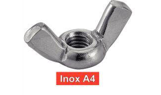 DADI AD ALETTE FORMA AMERICANA - ACCIAIO INOX A4 (SIMILE A DIN 315)