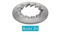 SERRATED LOCK WASHERS INTERNAL TEETH RAISED TYPE JZC - ZINC PLATED STEEL