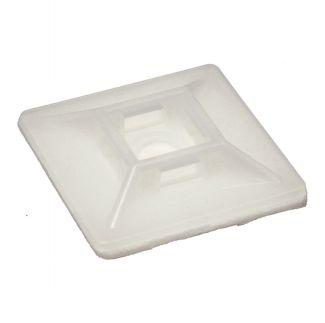 WHITE SELF-ADHESIVE TIE MOUNT - NYLON 6.6