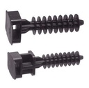SOPORTE MURAL NEGRO PARA ENLACE DE FORMA CLAVIJA - NAILON 6.6