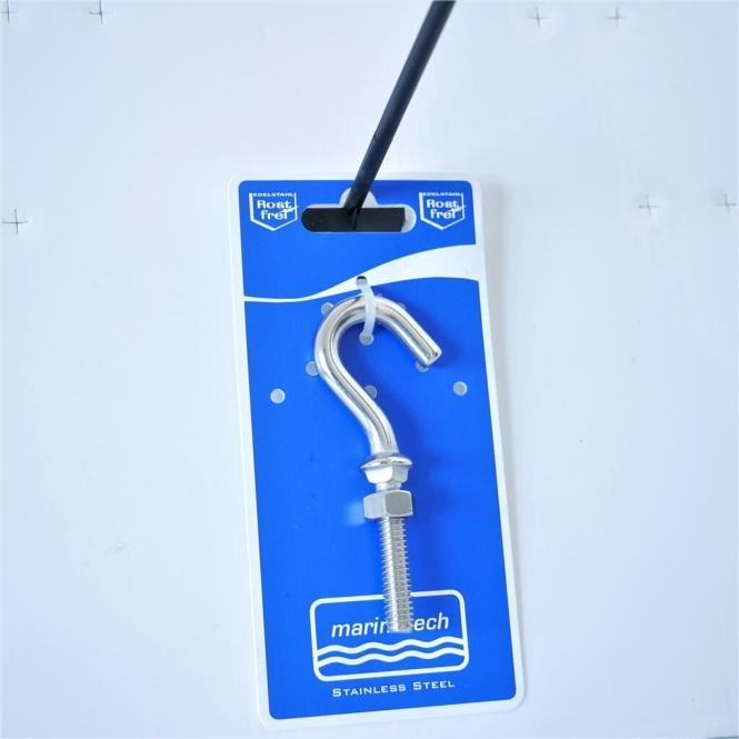  HOOK WITH THREAD - STAINLESS STEEL A4