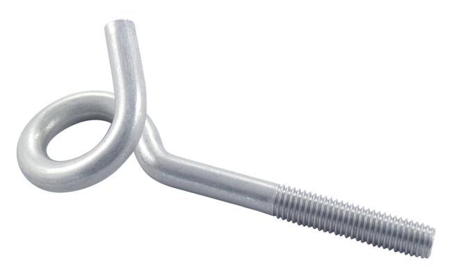 CURL HOOK WITH METR. THREAD - STAINLESS STEEL A2