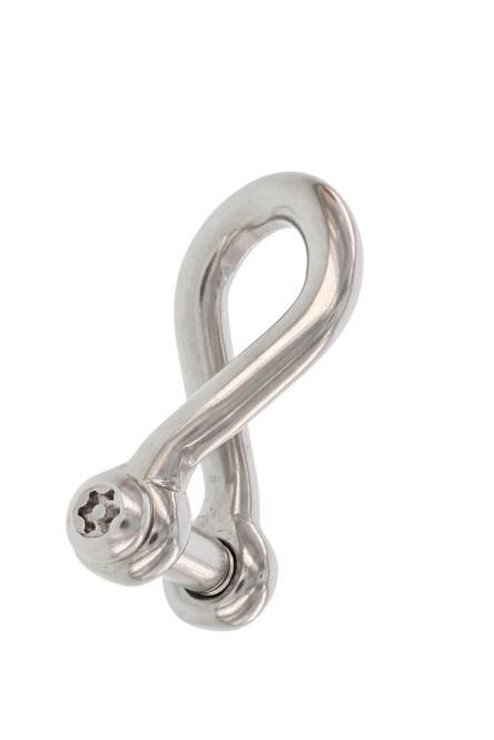 RUNDSCHÄKEL "SECUR", 90° GEDREHT, MIT TX20+PIN - EDELSTAHL A4