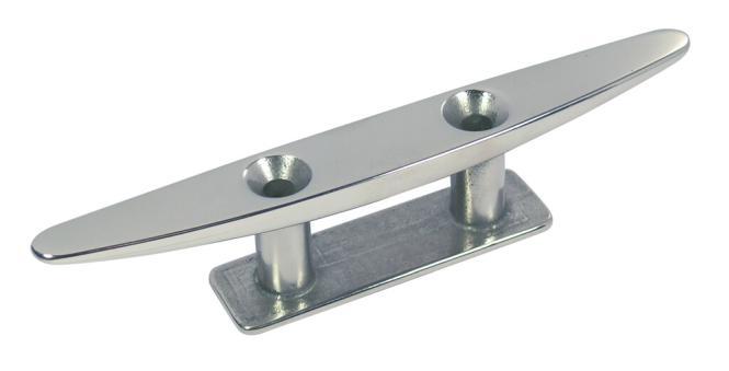 KLAMPE, FLACH, MIT 2 BOHRUNGEN - EDELSTAHL A4