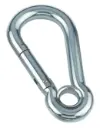 KARABINERHAKEN MIT KAUSCHE - EDELSTAHL A4