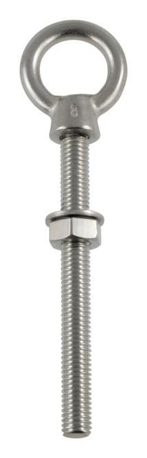 BULLONE AD OCCHIELLO CON FILETTATURA METRICA - ACCIAIO INOX A4