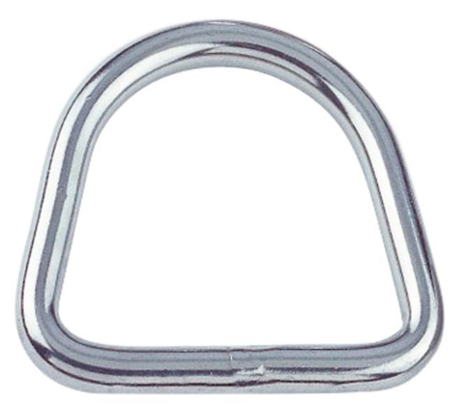 ARGOLA EM D - AÇO INOXIDÁVEL A4
