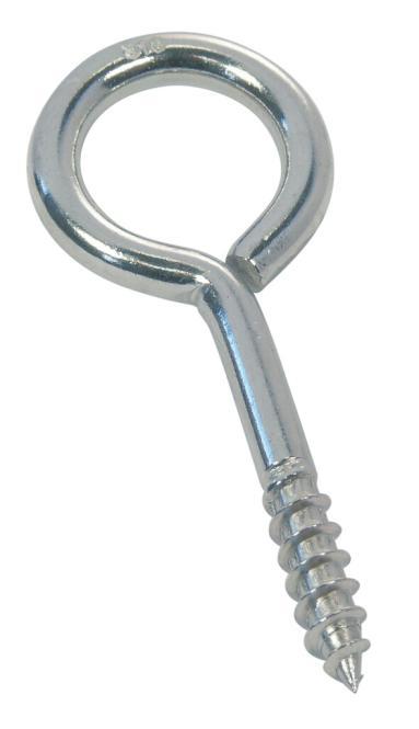 OCCHIELLO A VITE CON FILETTATURA IN LEGNO - ACCIAIO INOX A4