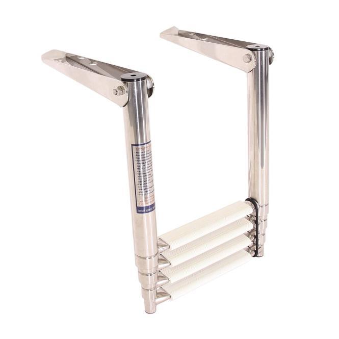 TELESCOPIC BATHING LADDER FOR MOUNTING ON PLATFORM - STAINLESS STEEL A4/PLASTIC