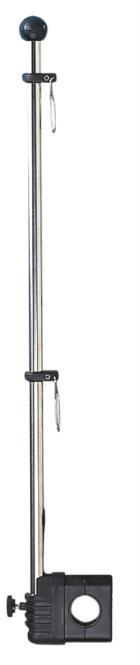 FLAG POLE WITH SOCKET FOR RAIL MOUNT - STAINLESS STEEL A2/PLASTIC