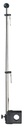 FLAG POLE WITH SOCKET FOR RAIL MOUNT - STAINLESS STEEL A2/PLASTIC