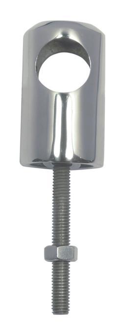 ACCESORIO CENTRAL DE PASAMANOS CON ROSCA EXTERIOR - ACERO INOXIDABLE A4