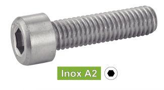 [DIN 912] PARAFUSOS METÁLICOS DE CABEÇA CILÍNDRICA SEXTAVADA - AÇO INOXIDÁVEL A2 (similar ISO 4762, NFE25-125, UNI 5931)