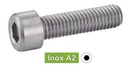 [DIN 912] TORNILLOS CABEZA CILINDRICA CON HUECO HEXAGONAL - ACERO INOXIDABLE A2 (SIMILAR ISO 4762, NFE25-125, UNI 5931)
