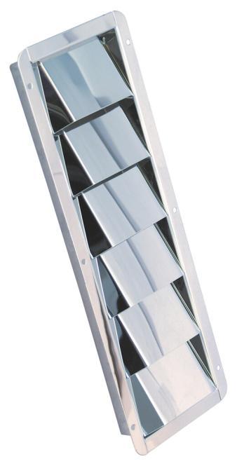 Grille d'aération en acier inoxydable 100mm avec vis et chevilles