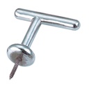  GANCIO APPENDIABITI CON FILO DI LEGNO - ACCIAIO INOX A2
