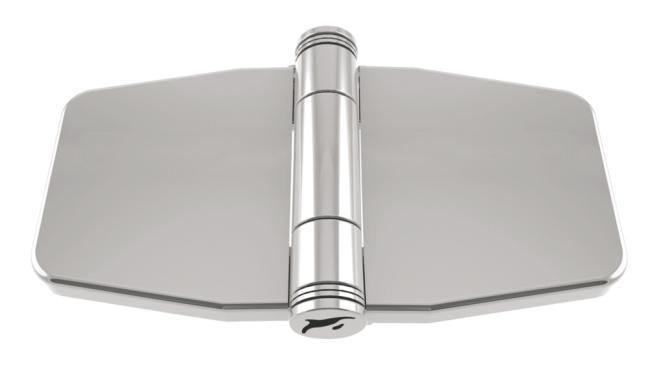 CHARNIÈRE AVEC COUVERCLE À DÉCLIC - INOX A4