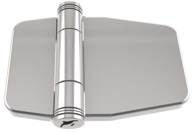 HINGE WITH SNAP-DOWN COVER - STAINLESS STEEL A4