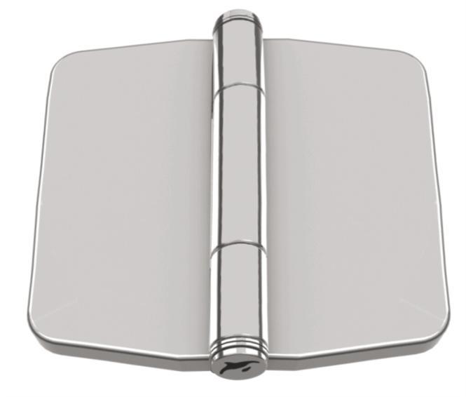 HINGE WITH SNAP-DOWN COVER - STAINLESS STEEL A4