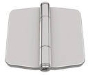 HINGE WITH SNAP-DOWN COVER - STAINLESS STEEL A4