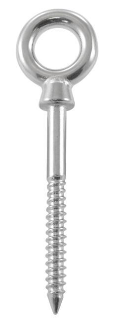 EYE BOLT WITH WOOD THREAD - STAINLESS STEEL A4