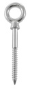 EYE BOLT WITH WOOD THREAD - STAINLESS STEEL A4
