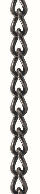 CHAÎNE TORSE NOIR BRUNI - INOX A2