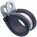 [DIN 3016] MORSETTO DI FISSAGGIO DIN 3016 CON INSERTO IN GOMMA - ACCIAIO INOX A2/GOMMA