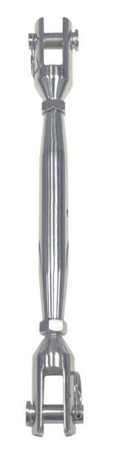 WANTENSPANNER GABEL-GABEL, GEDREHTE AUSFÜHRUNG - EDELSTAHL A4