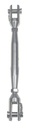 WANTENSPANNER GABEL-GABEL, GEDREHTE AUSFÜHRUNG - EDELSTAHL A4