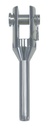 TERMINALE A FORCELLA, LAVORATO - ACCIAIO INOX A4
