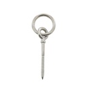 EYE BOLT WITH WOOD THREAD AND RING - STAINLESS STEEL A4