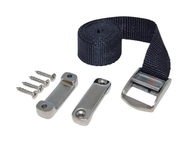 BATTERY STRAP SET - STAINLESS STEEL A4/NYLON