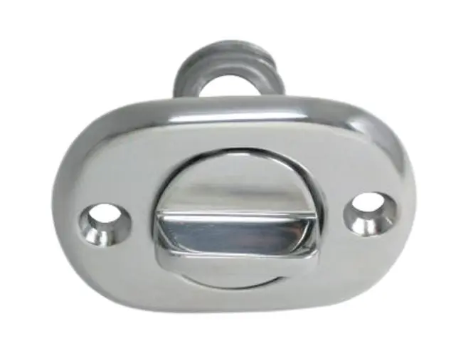  TAPPO DI SCARICO OVALE CON CHIUSURA A SCATTO - ACCIAIO INOX A4