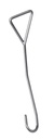 SLUICE HOOK WITH TRIANGLE HANDLE - STAINLESS STEEL A4