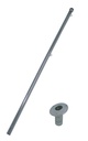  FLAG POLE WITH SOCKET 15°, SUNKED - STAINLESS STEEL A2