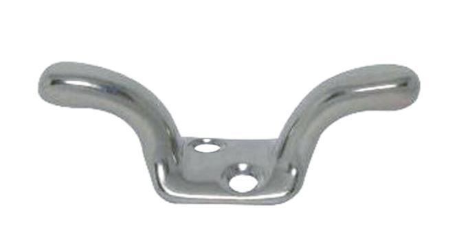 FLAG POLE CLEAT WITH CURVED PLATE - STAINLESS STEEL A4