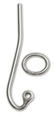 SLIP HOOK WITH RING - STAINLESS STEEL A4