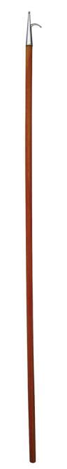 GAFFE EN BOIS AVEC CROCHET EN INOX - INOX A2/BOIS