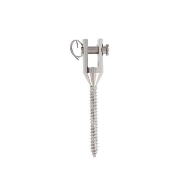  FORK WITH WOOD THREAD, MACHINED - STAINLESS STEEL A4