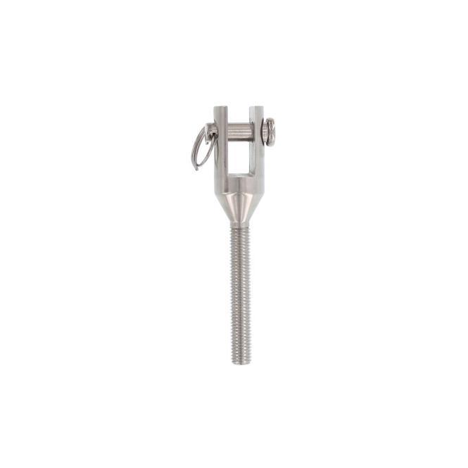 FORK WITH RIGHT THREAD, MACHINED - STAINLESS STEEL A4