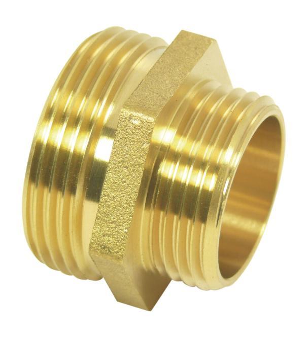 NIPPLO DI RIDUZIONE CON FILETTATURA ESTERNA - OTTONE