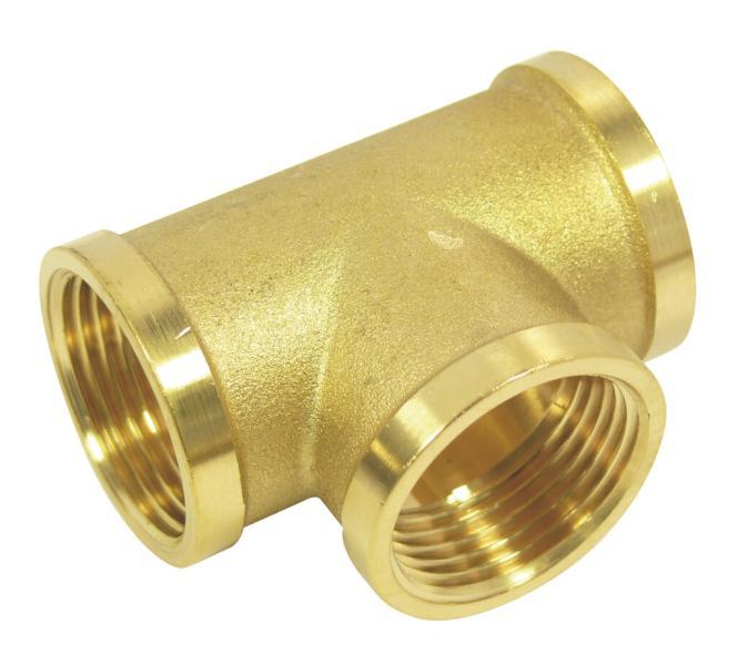 T-FITTING WITH INTERNAL THREAD - BRASS