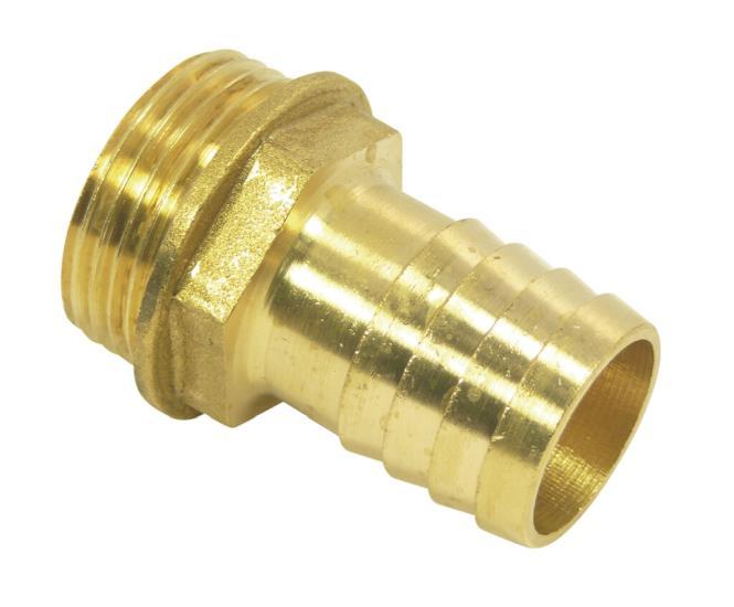 HOSE CONNECTOR WITH EXTERNAL THREAD - BRASS