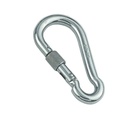 KARABINERHAKEN MIT SICHERHEITSMUTTER - EDELSTAHL A4