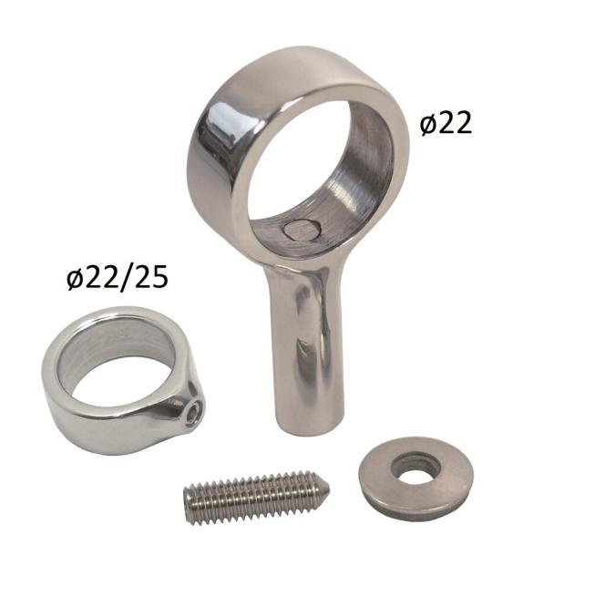 MONTANT DE TUBE POUR MAIN COURANTE - INOX A4