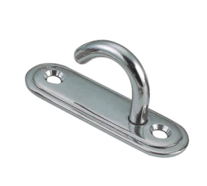 PIASTRA A GANCIO, OVALE - ACCIAIO INOX A4