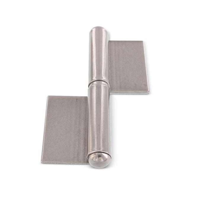 PAUMELLE DE GRILLE À SOUDER, 2 PARTIES - INOX A2