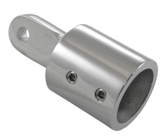 EMBOUT POUR TUBE AVEC 2 VIS - INOX A4