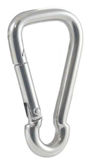 MOUSQUETON POMPIER ASYMÉTRIQUE - INOX A4